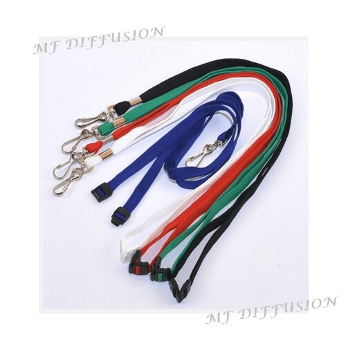 Cordon tour de cou plat sécurisé
