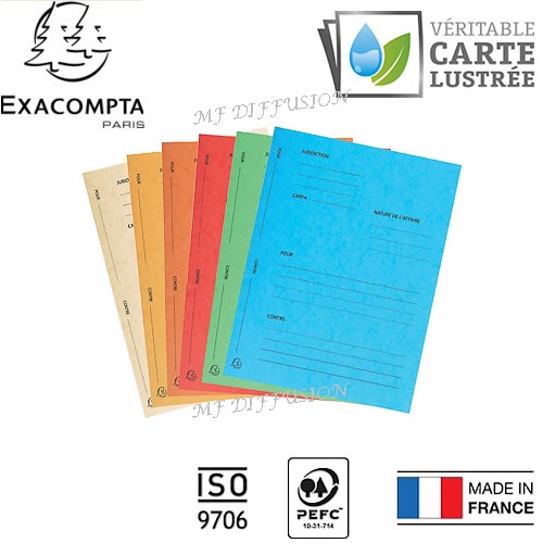 Paquet 25 dossiers de plaidoirie "Pour / Contre" assorti