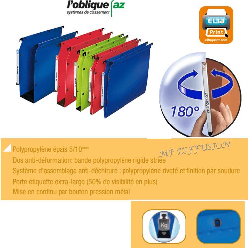 Dossiers suspendus armoire Polypro Ultimate pack de 10 – Image 2