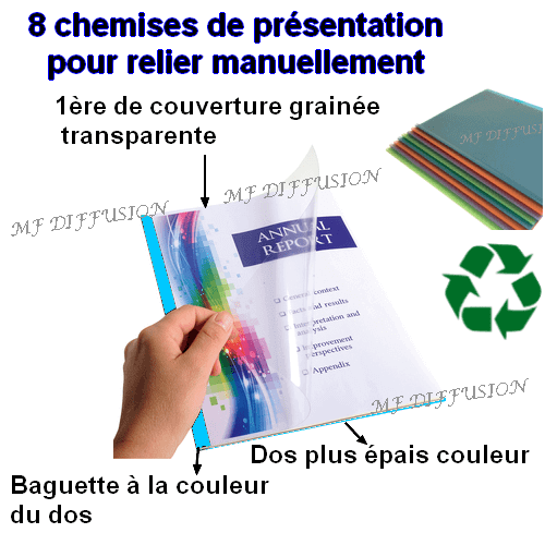 Chemise avec baguette à relier