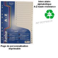 Intercalaires alphabétiques polypropylène