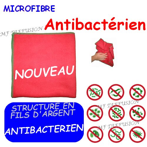 Microfibre aux fils d'argent antibactérien