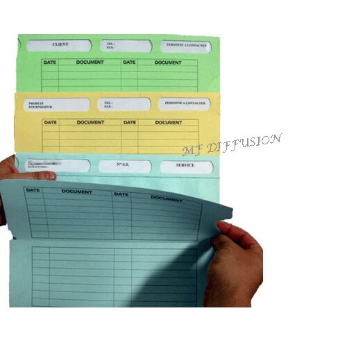 Chemise pochette à soufflet carte