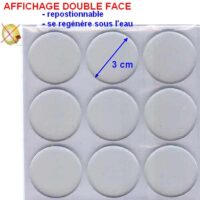 Pastille gel d'affichage repositionnable