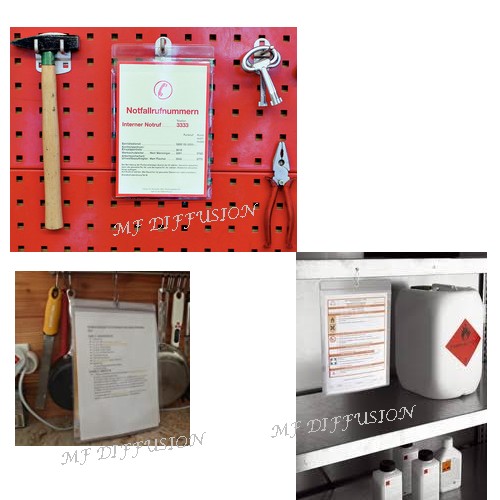 Pochette d'affichage à suspendre