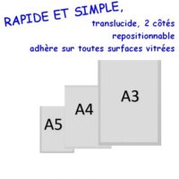 Pochette d’affichage électrostatique vitre