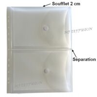Pochette perforée double compartiment
