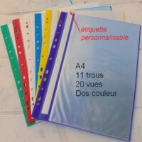 Protège documents perforé 20 vues