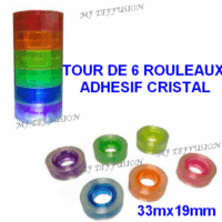 Rouleau adhésif cristal